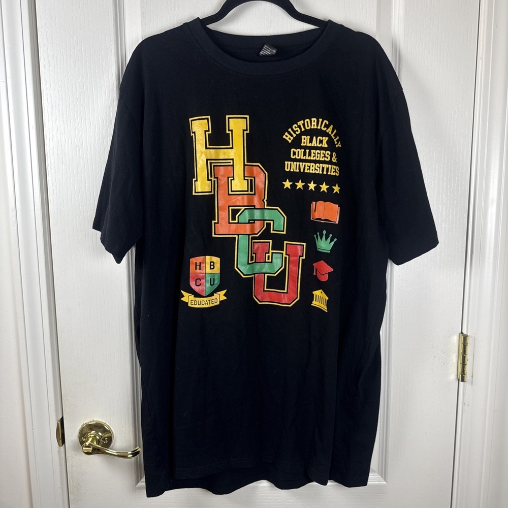 HBCU Educated Graphic T Shirt Sz 3XL Black Historically Black Colleges Pride